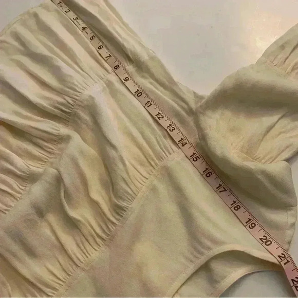 Madewell Tiered Button-Back Cream Blouse Women's XXS - Picture 7 of 11